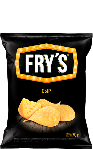 Чипсы из натурального картофеля «FRY’S» со вкусом «Сыр» 70г